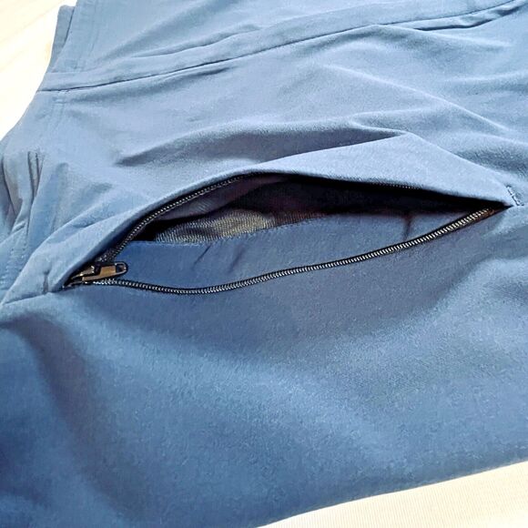 ADIDAS Golf Men's XL Blue Full Front Zip Jacket Pockets Stretch Cuffs Drawstring - Picture 7 of 13